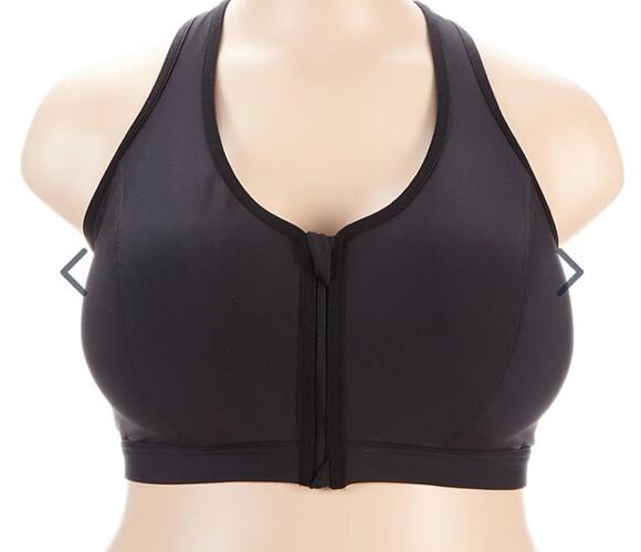 Glamorise Sport Other - Glamorise Sport Bra 9266 Zip up front close black 34B